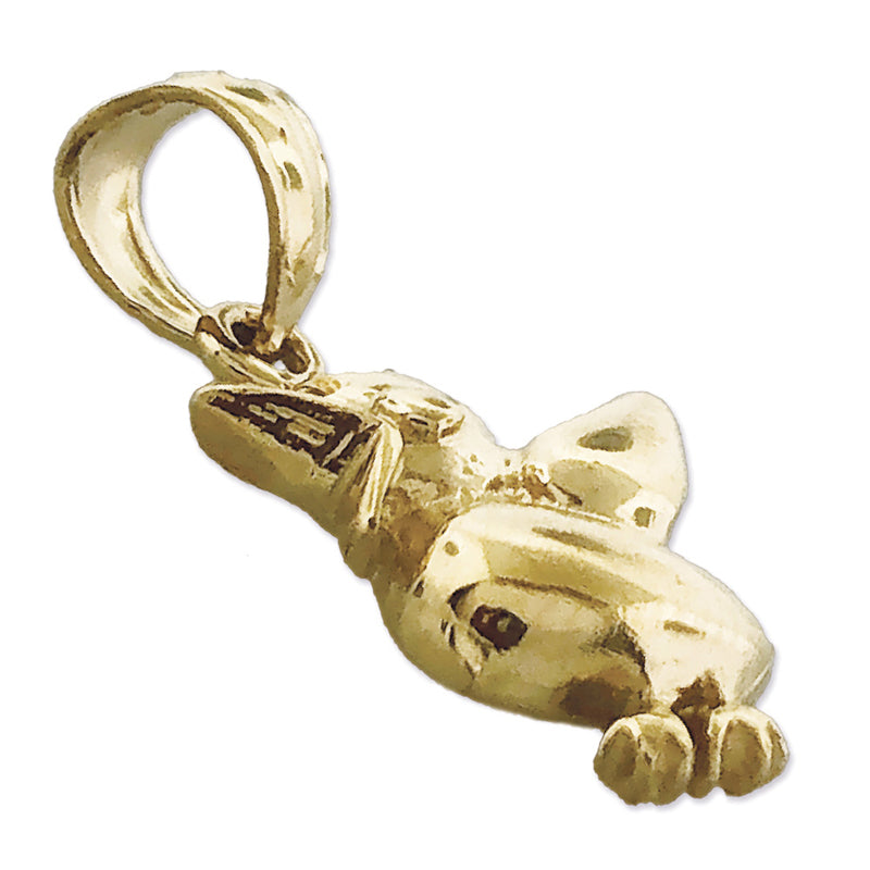 14K Gold Chirping Duck Charm