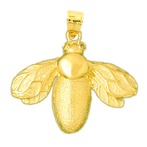 14K Gold Beetle Pendant