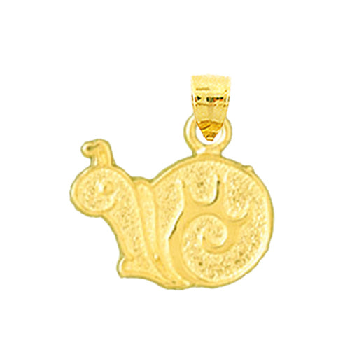 14K Gold Silhouette Snail Charm