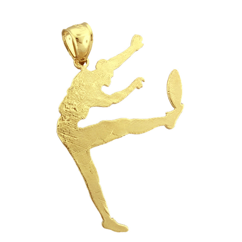 14K Gold Football Punter Pendant