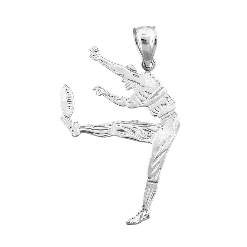 14K Gold Football Punter Pendant