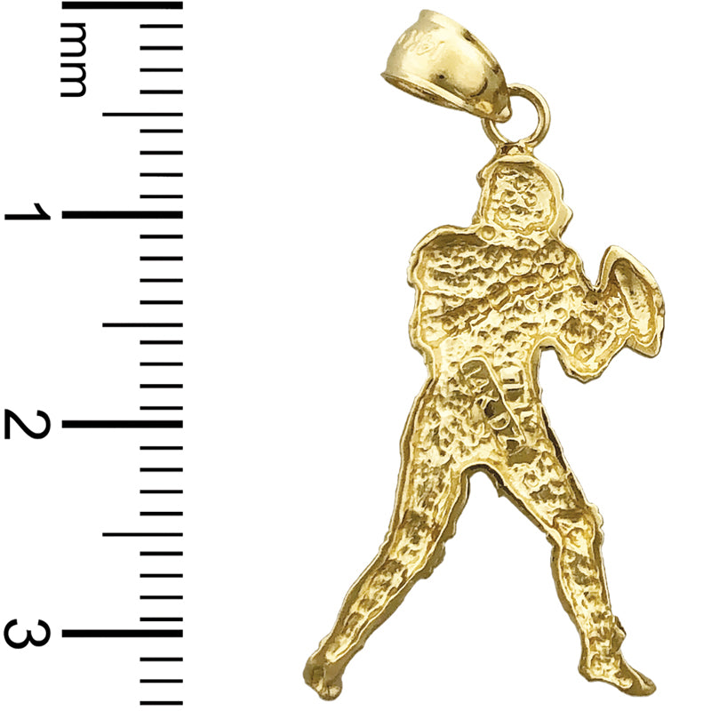 14K Gold Quarterback Pendant