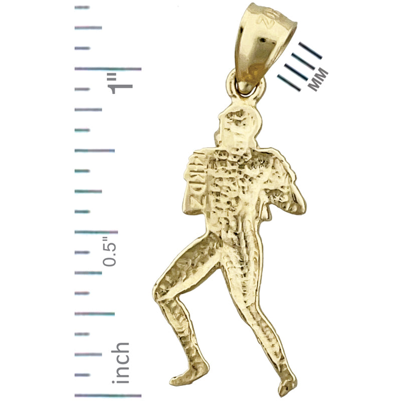 14K Gold Quarterback Charm