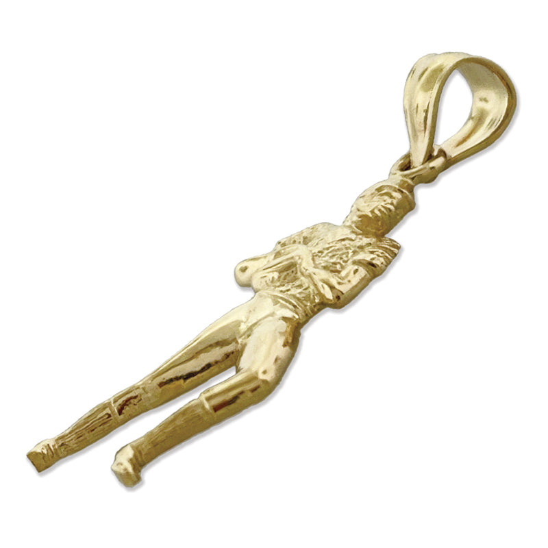 14K Gold Quarterback Charm