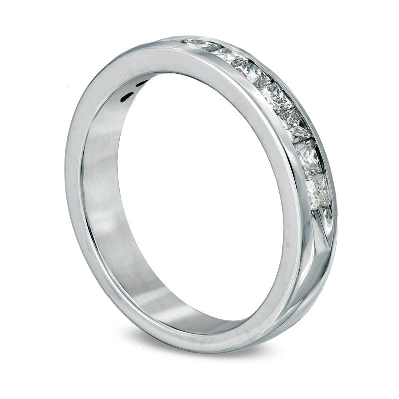 Previously Owned - 1.0 CT. T.W. Princess-Cut Natural Diamond Wedding Band in Solid 14K White Gold