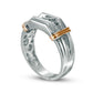 Previously Owned - Men's 0.50 CT. T.W. Natural Diamond Five Stone Comfort Fit Anniversary Band in Solid 10K Two-Tone Gold