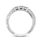 Previously Owned - 0.33 CT. T.W. Natural Diamond Three Stone Wedding Band in Solid 14K White Gold (I/SI2)