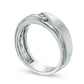 Previously Owned - Men's 0.33 CT. T.W. Natural Diamond Three Stone Slant Wedding Band in Solid 10K White Gold