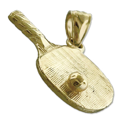 14K Gold Ping Pong Paddle Charm