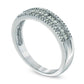 Previously Owned - 0.25 CT. T.W. Baguette and Round Natural Diamond Anniversary Band in Solid 10K White Gold