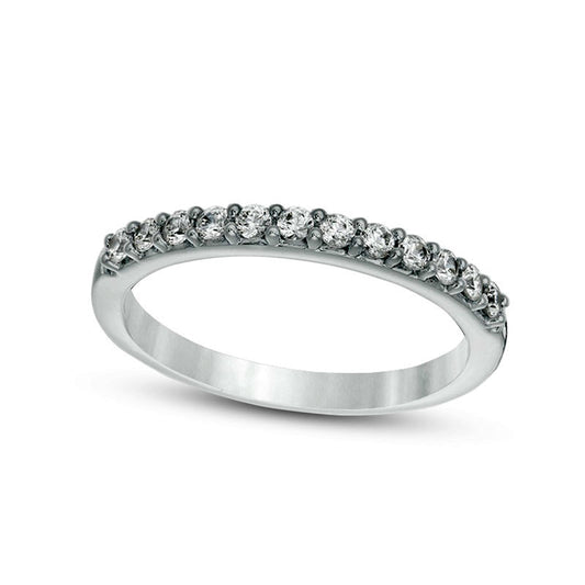 Previously Owned - 0.33 CT. T.W. Colorless Natural Diamond Wedding Band in Solid 18K White Gold