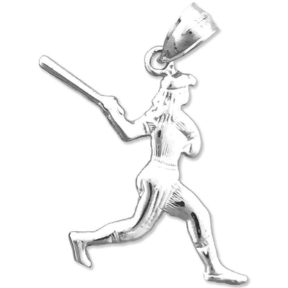 14K Gold Softball Batter Pendant