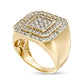 Previously Owned - Men's 2.0 CT. T.W. Composite Natural Diamond Double Octagonal Frame Ring in Solid 10K Yellow Gold