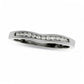 Previously Owned - Solid 14K White Gold Contour Band with Natural Diamond Accents