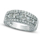 Previously Owned - 1.0 CT. T.W. Natural Diamond Triple Row Anniversary Band in Solid 14K White Gold