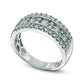 Previously Owned - 1.0 CT. T.W. Natural Diamond Triple Row Anniversary Band in Solid 14K White Gold