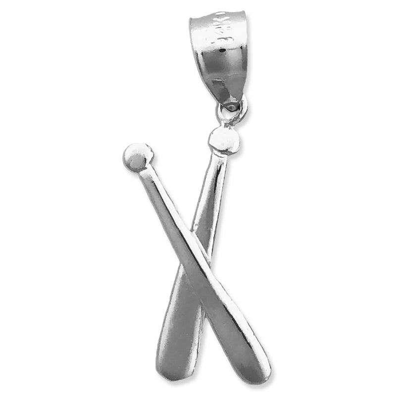 14K Gold Crossing Baseball Bats Charm