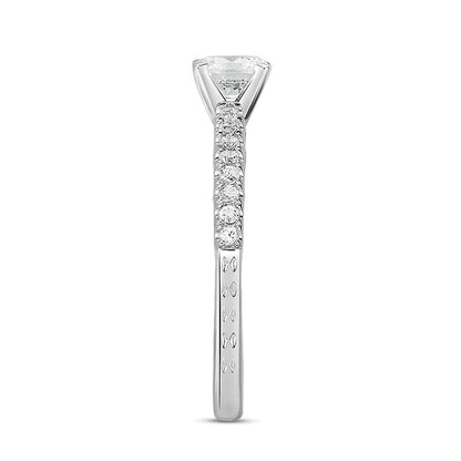Previously Owned - Adrianna Papell 1.25 CT. T.W. Natural Diamond Antique Vintage-Style Engagement Ring in Solid 14K Two-Tone Gold (I/I1)