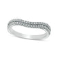 Previously Owned - 0.25 CT. T.W. Natural Diamond Double Contour Anniversary Band in Solid 10K White Gold