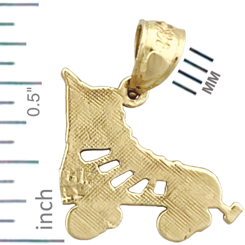 14K Gold Roller Skate Charm