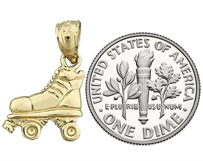 14K Gold Quad Roller Skate Charm