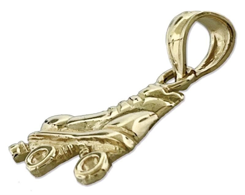 14K Gold Quad Roller Skate Charm