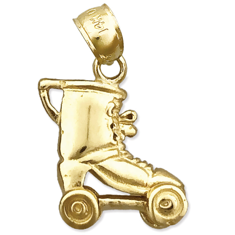 14K Gold Roller Skating Charm