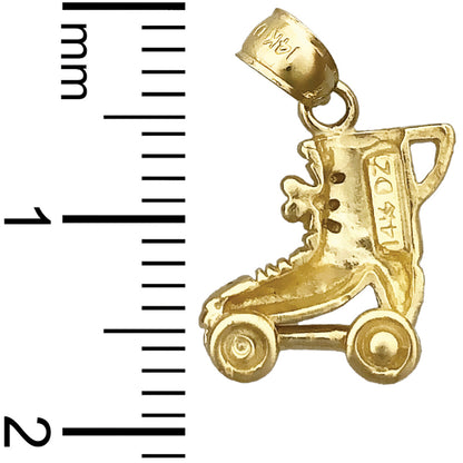 14K Gold Roller Skating Charm
