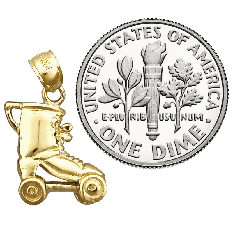14K Gold Roller Skating Charm