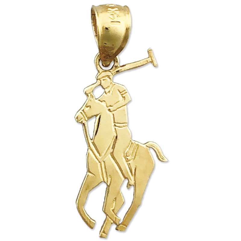 14K Gold Small Polo Charm