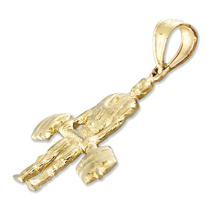 14K Gold Heavyweight Bodybuilder Pendant