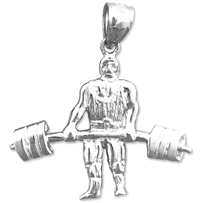14K Gold Heavyweight Bodybuilder Pendant