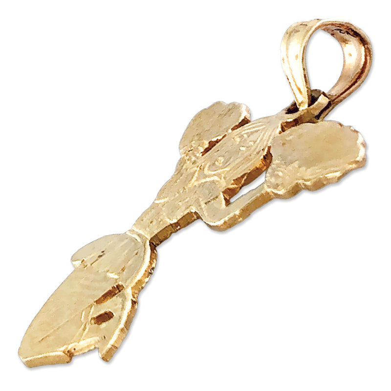 14K Gold Cheerleader Pendant