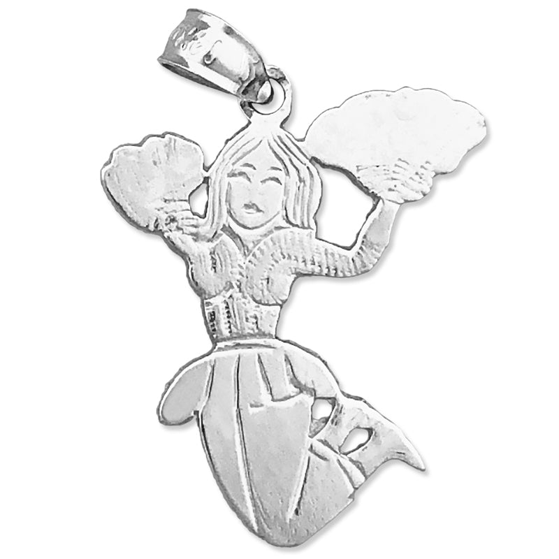 14K Gold Cheerleader Pendant