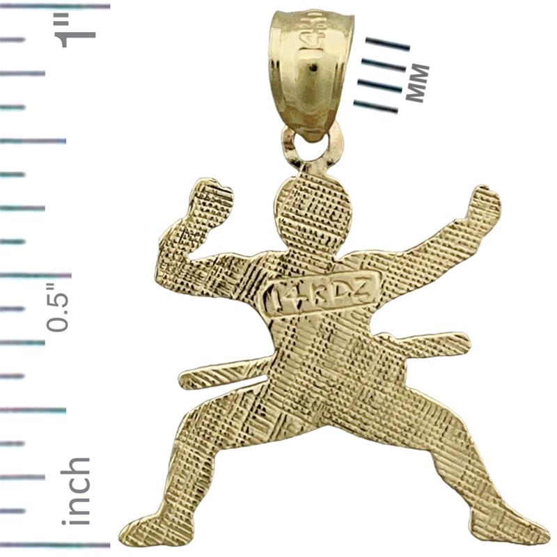 14K Gold Ninja Charm