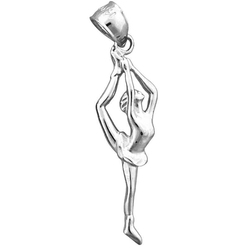 14K Gold Female Gymnast Pendant
