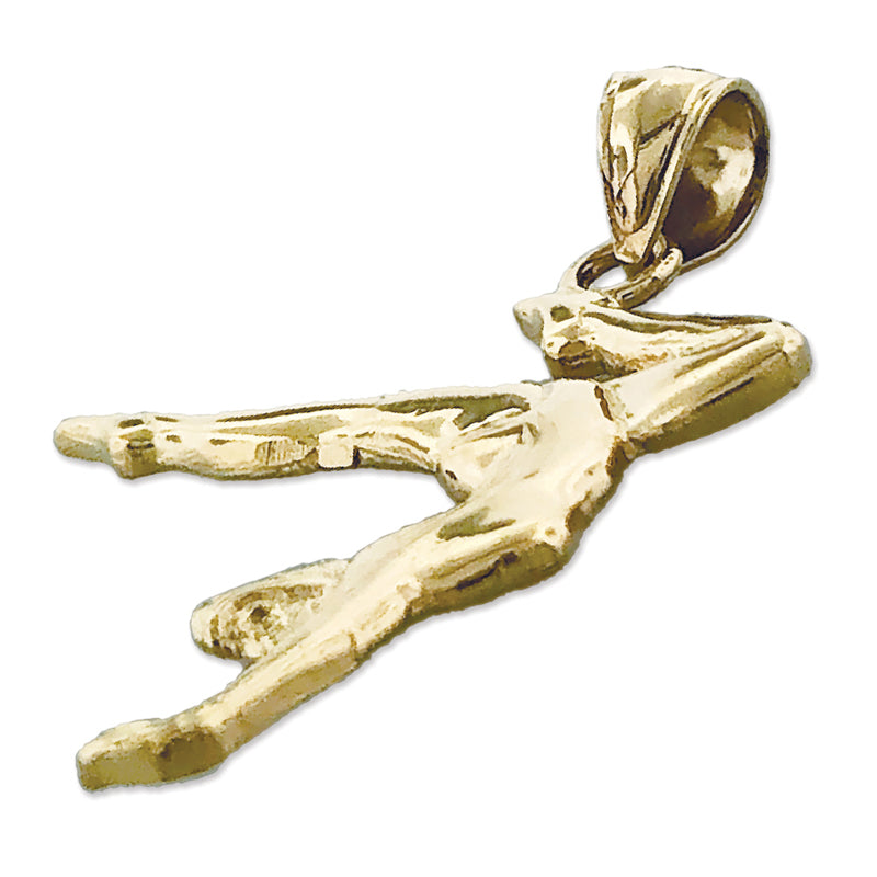 14K Gold Handstand Gymnastic Pendant