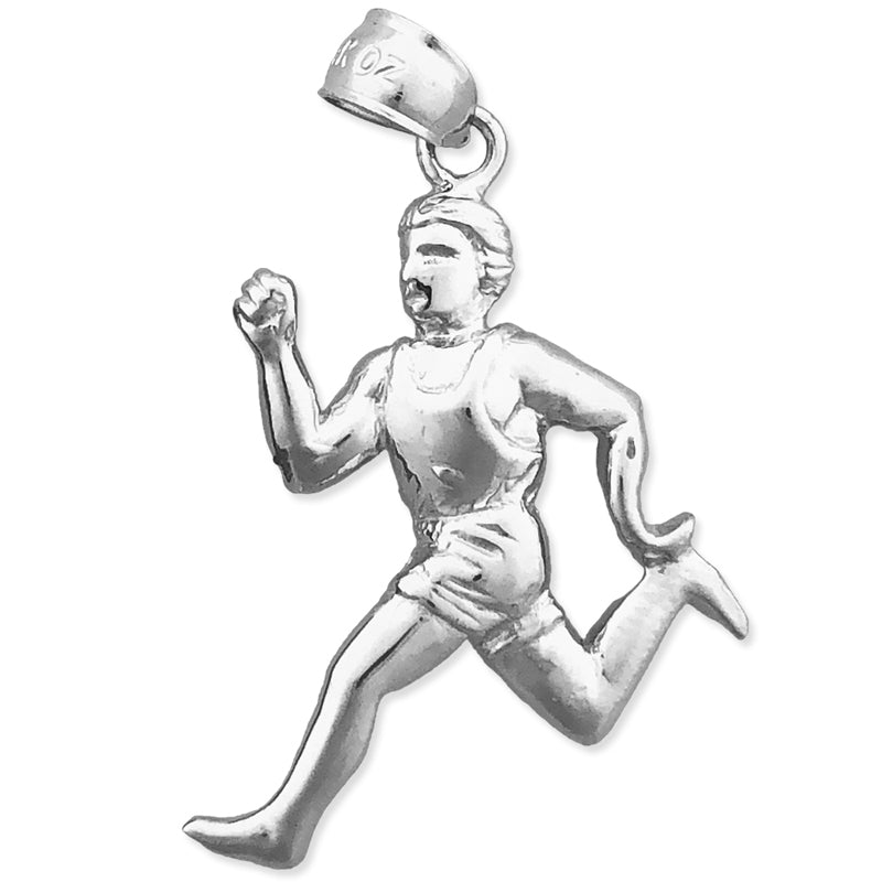 14K Gold Olympic Runner Pendant