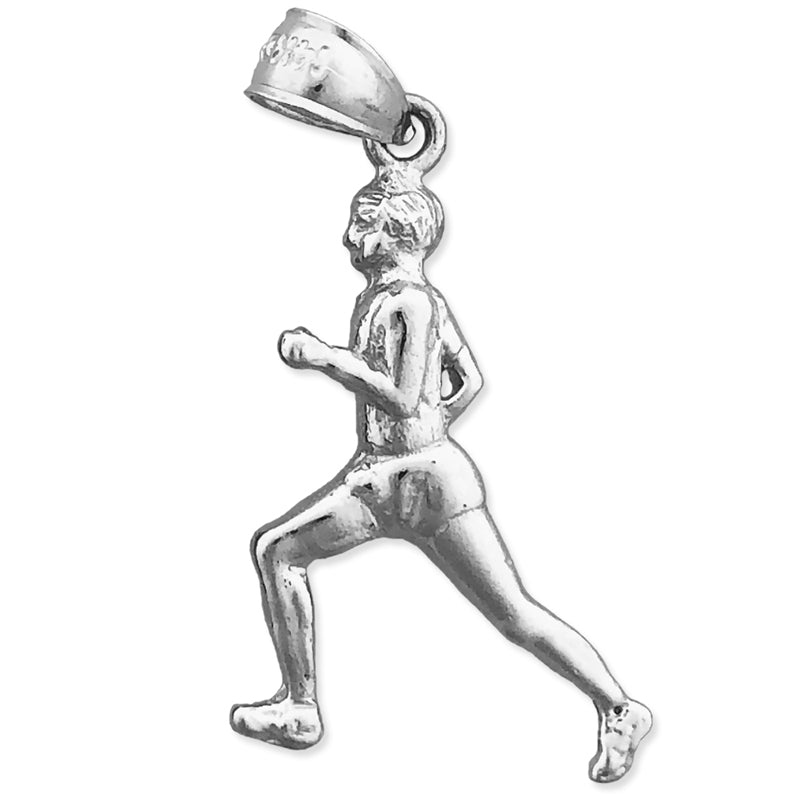 14K Gold Sports Male Runner Pendant