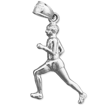 14K Gold Sports Male Runner Pendant