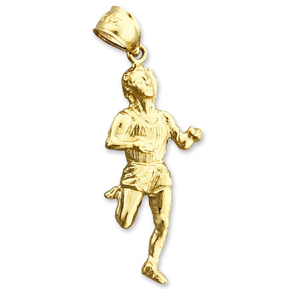 14K Gold Marathon Runner Pendant