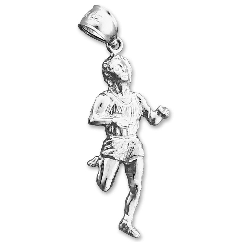 14K Gold Marathon Runner Pendant