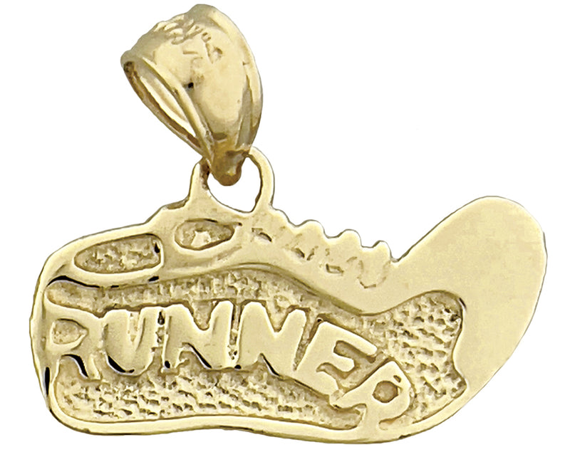 14K Gold Runner Shoe Charm