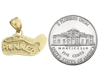 14K Gold Runner Shoe Charm