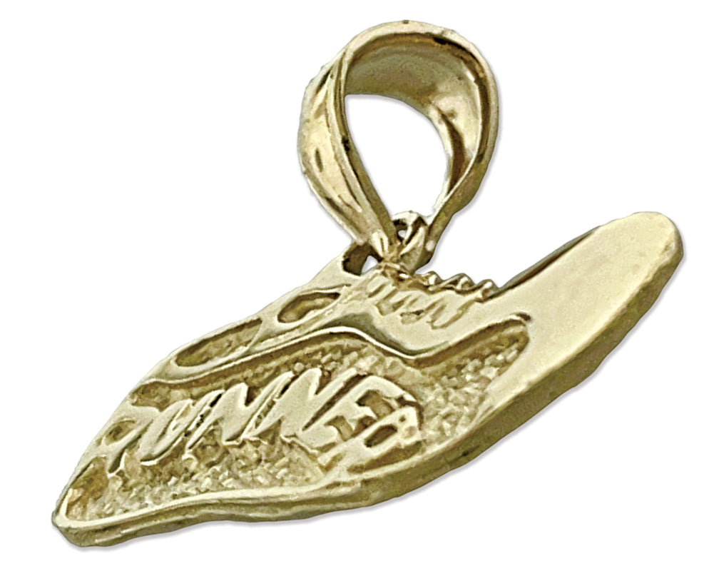 14K Gold Runner Shoe Charm