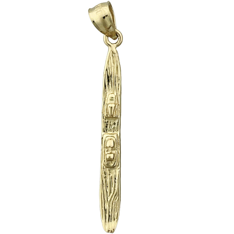 14K Gold 3D Water Ski Pendant
