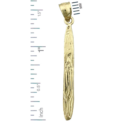 14K Gold 3D Water Ski Pendant