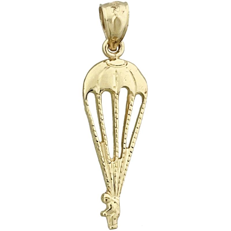 14K Gold Parachute Charm