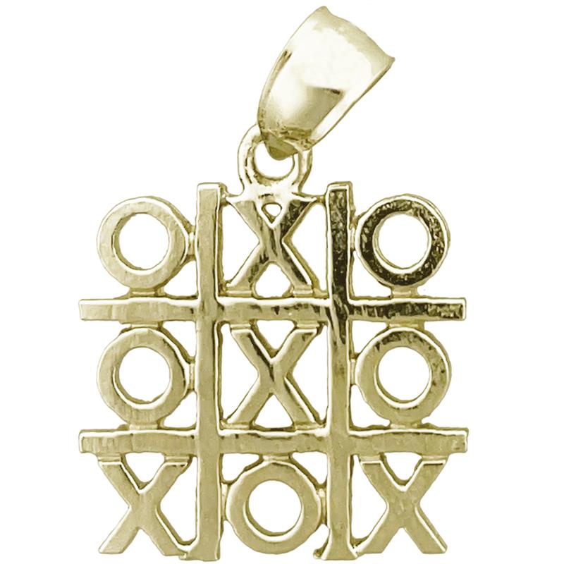 14K Gold Tic-Tac-Toe Charm