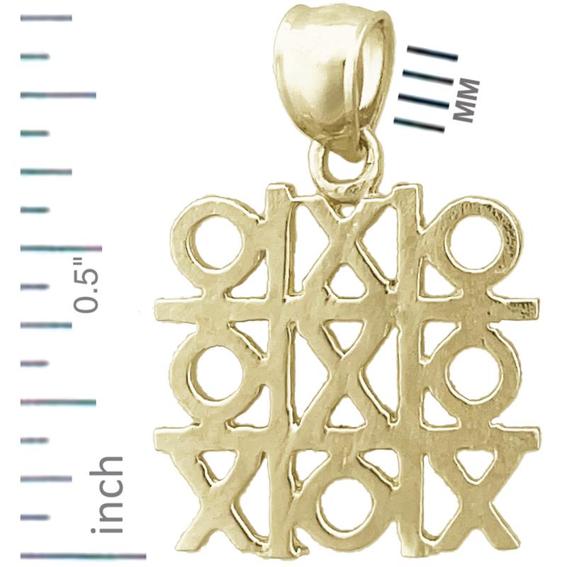 14K Gold Tic-Tac-Toe Charm